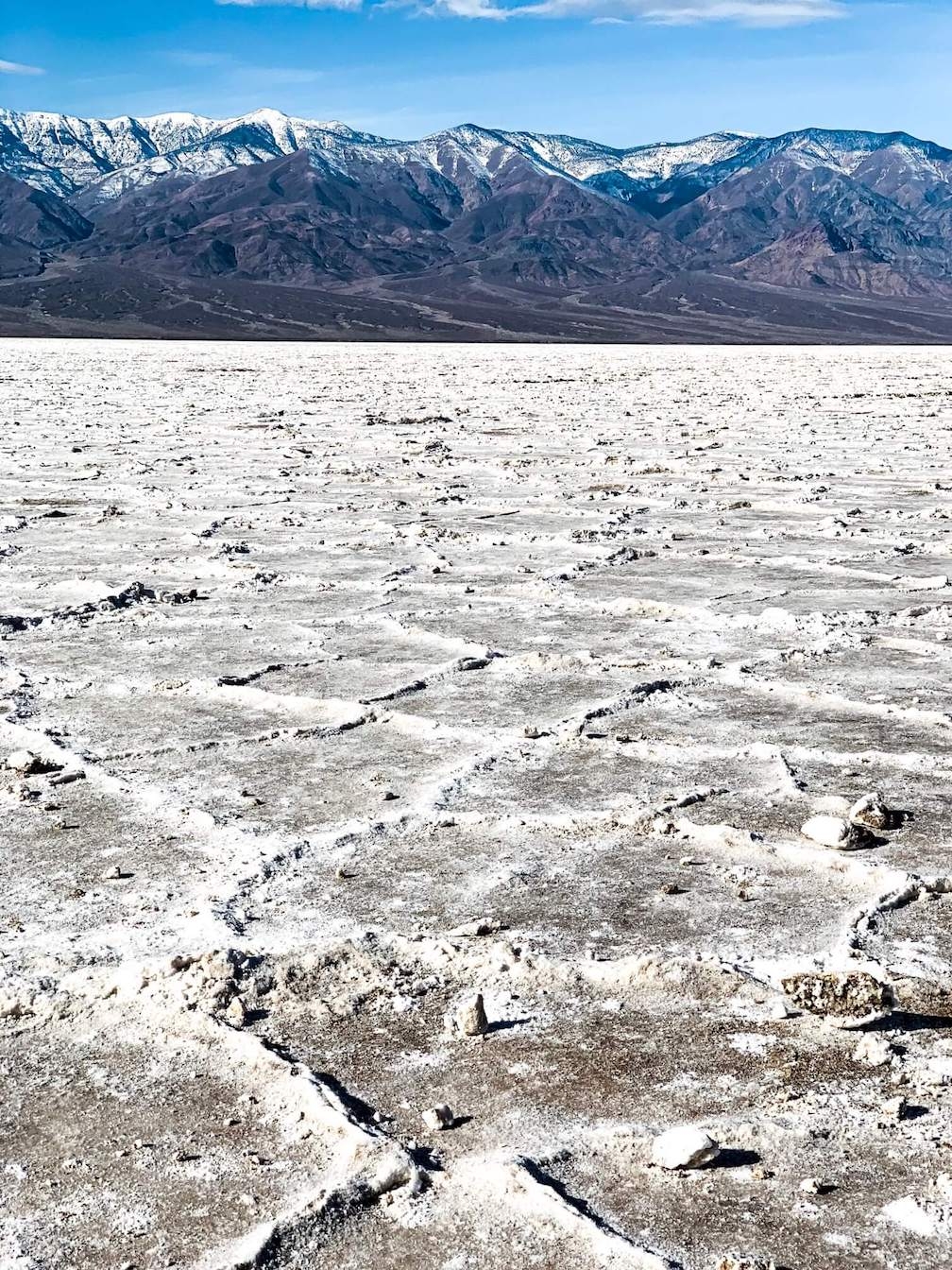 Photo du sel de Badwater à Death Valley aux USA