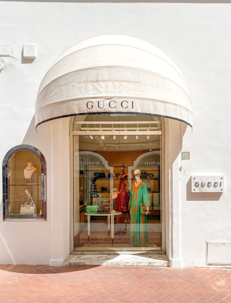 Boutique de luxe à Capri en Italie
