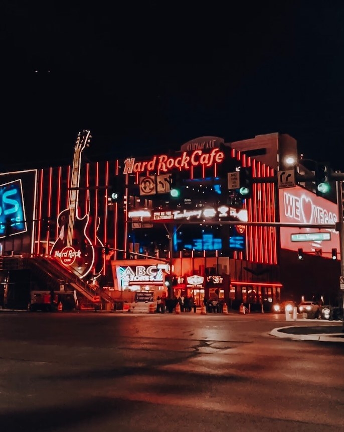 Le Hard Rock Café sur le Strip de Las Vegas