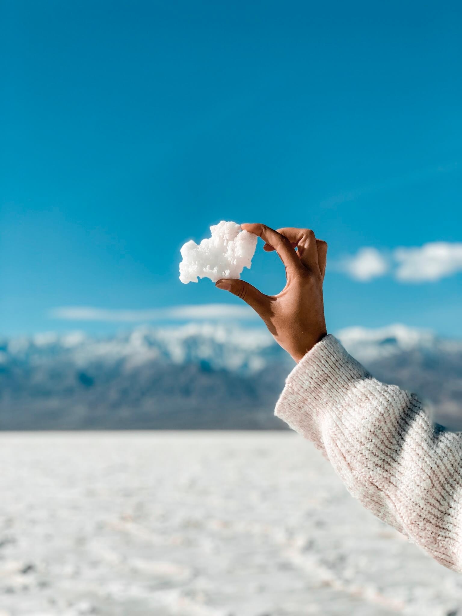 Nuage de sel dans le parc national de Death Valley