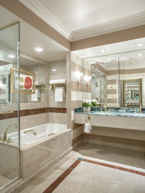 Salle de bain des chambres de l&#039;hotel The Venetian à Las Vegas