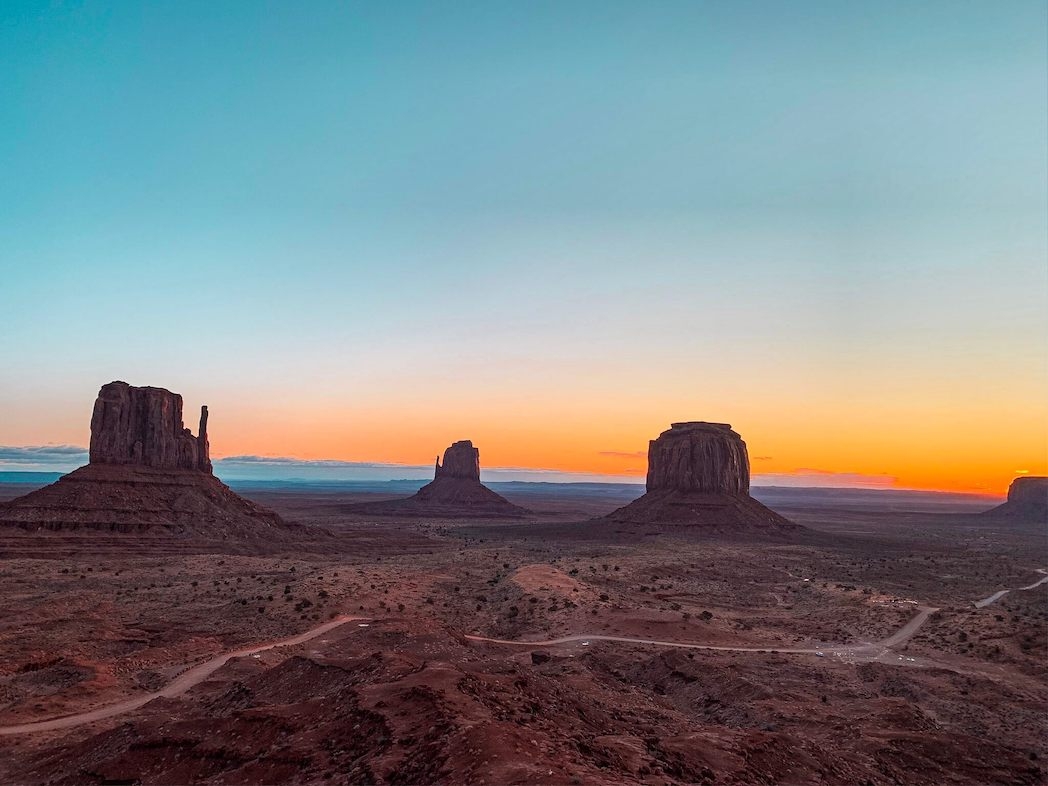 Sunrise à Monument Valley aux USA