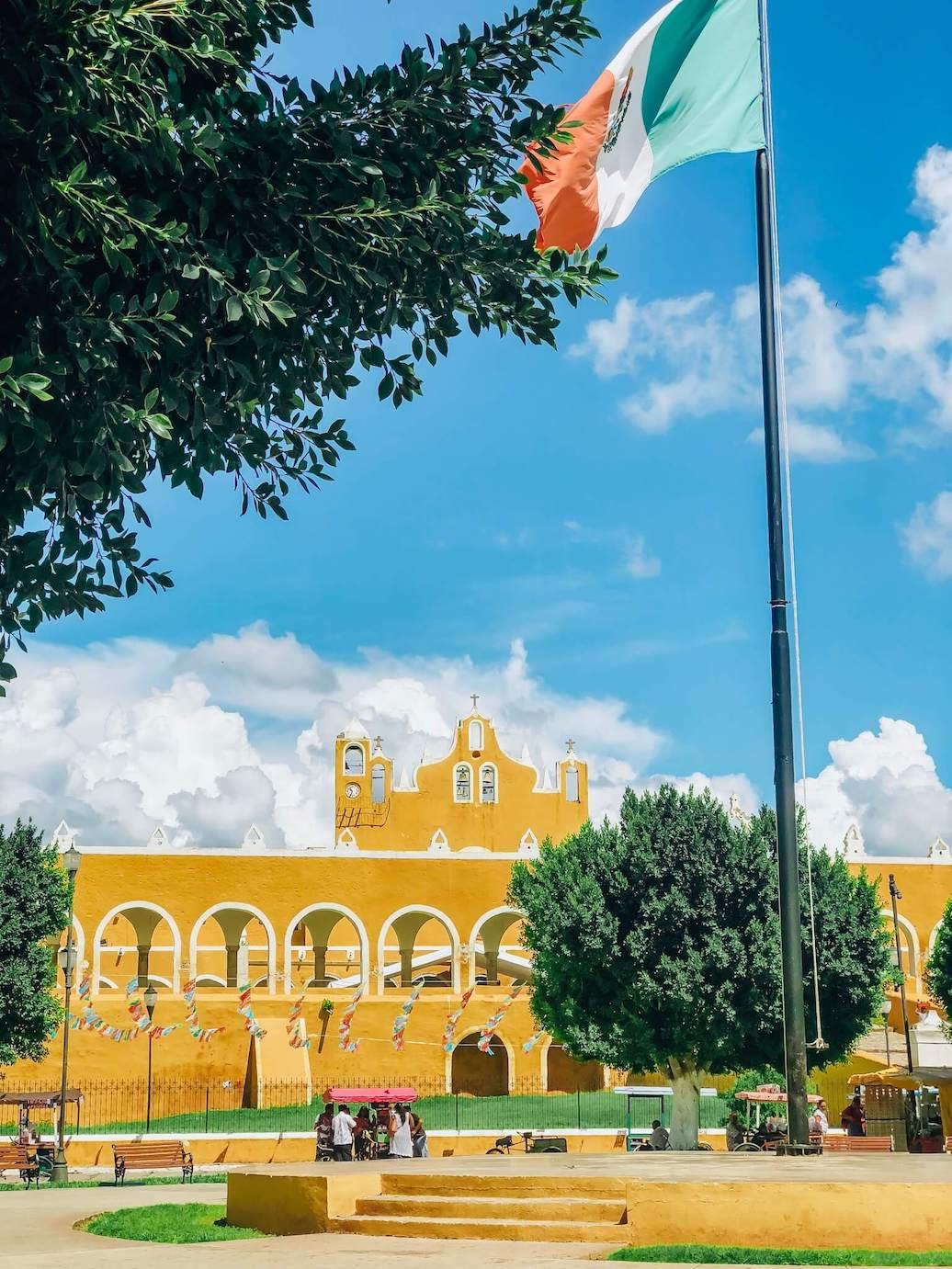 Le couvent de la ville jaune Izamal dans le Yucatan au Mexique